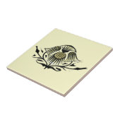 Vintage Jugendstil-Blume Fliese (Seite)