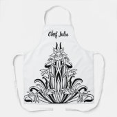 Vintage Jugendstil-Blume, florales Stillleben Schürze (Vorderseite)