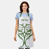 Vintage Jugendstil-Blume in Herzform Schürze (Getragen)