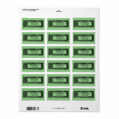 Vintage Jugendstil-Blumengrenze Adressaufkleber (Vorne)