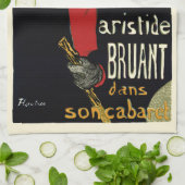 Vintage Jugendstil-Botschafter, Toulouse Lautrec Geschirrtuch (Gefaltet)