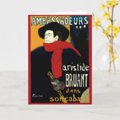 Vintage Jugendstil-Botschafter, Toulouse Lautrec Karte (Gelbe Blume)