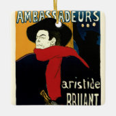 Vintage Jugendstil-Botschafter, Toulouse Lautrec Keramikornament (Vorderseite)