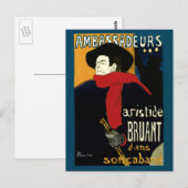 Vintage Jugendstil-Botschafter, Toulouse Lautrec Postkarte (Vorne/Hinten)