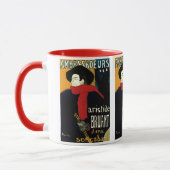 Vintage Jugendstil-Botschafter, Toulouse Lautrec Tasse (Links)