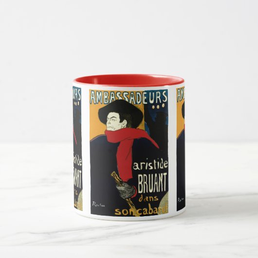 Vintage Jugendstil-Botschafter, Toulouse Lautrec Tasse (Zentrum)
