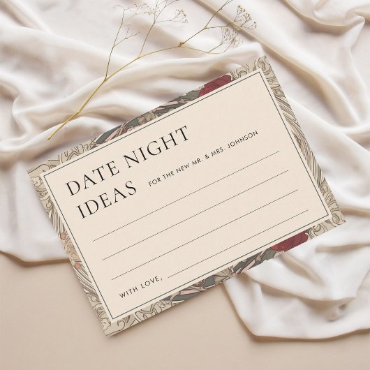 Vintage Jugendstil-Dattelkarte RSVP Karte