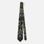 Vintage Jugendstil dunkelbotanisch Krawatte (Vorderseite)