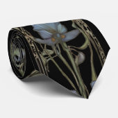 Vintage Jugendstil dunkelbotanisch Krawatte (Gerollt)