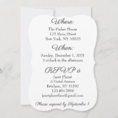 Vintage Jugendstil-Einladung Einladung (Rückseite)