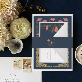 Vintage Jugendstil Einladungsbanderole