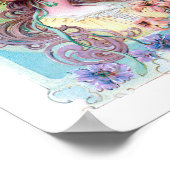 Vintage Jugendstil-Exotikfrau Poster (Ecke)