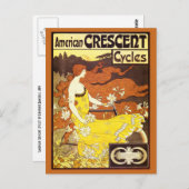Vintage Jugendstil-Fahrradwerbung Postkarte (Vorne/Hinten)