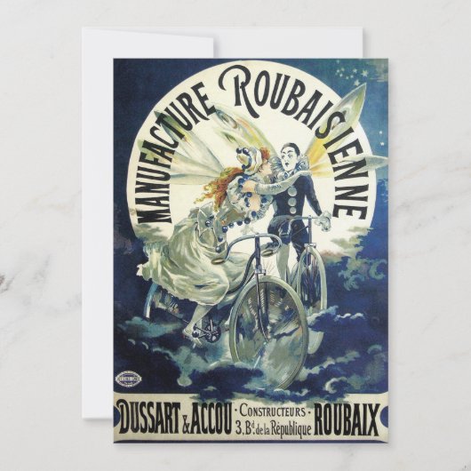 Vintage Jugendstil-Fairies, Fahrrad Pierrot Moon (Vorderseite)