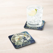 Vintage Jugendstil-Fairies, Fahrrad Pierrot Moon Getränkeuntersetzer (Rechte Seite)