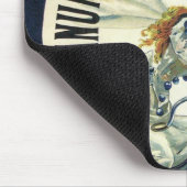 Vintage Jugendstil-Fairies, Fahrrad Pierrot Moon Mousepad (Ecke)