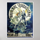 Vintage Jugendstil-Fairies, Fahrrad Pierrot Moon Poster (Vorne)