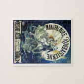 Vintage Jugendstil-Fairies, Fahrrad Pierrot Moon Puzzle (Horizontal)