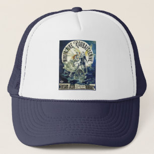 Vintage Jugendstil-Fairies, Fahrrad Pierrot Moon Truckerkappe
