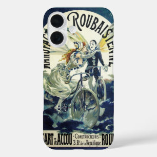 Vintage Jugendstil-Fairies, Pierrot Bicycle Moon iPhone 16 Hülle
