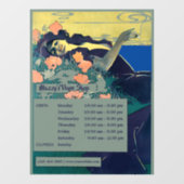 Vintage Jugendstil-Feiertage Vorlage Fensteraufkleber (Blatt)