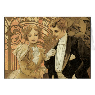 Vintage Jugendstil-Flirt-Kekse, Alphonse Mucha