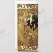 Vintage Jugendstil-Flirt-Kekse, Alphonse Mucha Einladung (Vorne/Hinten)