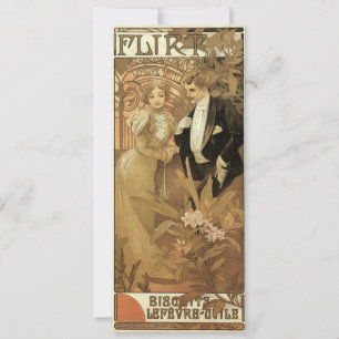 Vintage Jugendstil-Flirt-Kekse, Alphonse Mucha Einladung