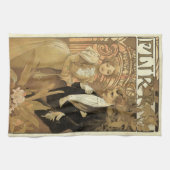 Vintage Jugendstil-Flirt-Kekse, Alphonse Mucha Geschirrtuch (Horizontal)