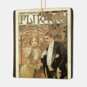 Vintage Jugendstil-Flirt-Kekse, Alphonse Mucha Keramikornament (Links)