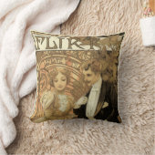 Vintage Jugendstil-Flirt-Kekse, Alphonse Mucha Kissen (Decke)