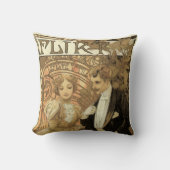 Vintage Jugendstil-Flirt-Kekse, Alphonse Mucha Kissen (Vorderseite)