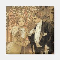 Vintage Jugendstil-Flirt-Kekse, Alphonse Mucha