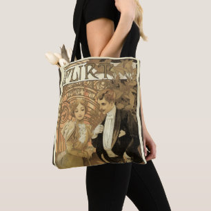 Vintage Jugendstil-Flirt-Kekse, Alphonse Mucha Tasche
