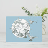 Vintage Jugendstil-Flock mit Vollmond (Stehend Vorderseite)