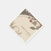 Vintage Jugendstil-Flora Art Deco Serviette (Ecke)