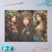 Vintage Jugendstil-Floral Goddess Viktorianischer  Seidenpapier (Basteln)