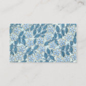 Vintage Jugendstil-Floral Periwinkle Blume Visitenkarte (Rückseite)