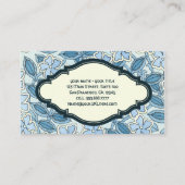 Vintage Jugendstil-Floral Periwinkle Blume Visitenkarte (Rückseite)