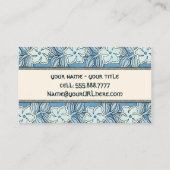Vintage Jugendstil-Floral Periwinkle Blume Visitenkarte (Rückseite)