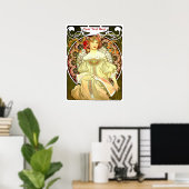 Vintage Jugendstil-Frau & Buch von Alphonse Mucha Poster (Heimbüro)