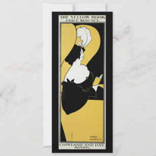 Vintage Jugendstil-Frau, die ein gelbes Buch liest