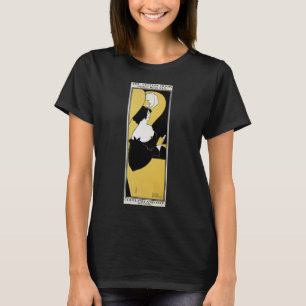 Vintage Jugendstil-Frau, die ein gelbes Buch liest T-Shirt