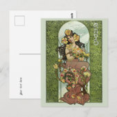 Vintage Jugendstil-Frau von Gaspar Camps Postkarte (Vorne/Hinten)