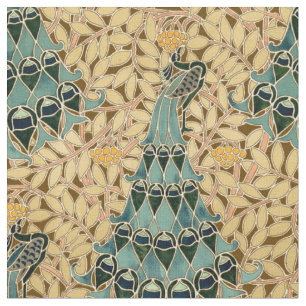 Vintage Jugendstil-Friedhöfe im Baummuster Stoff