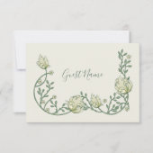 Vintage Jugendstil-Gastname Platzkarte (Vorderseite)