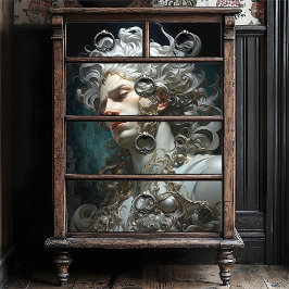 Vintage Jugendstil-Griechischer Gott Mythologische Seidenpapier