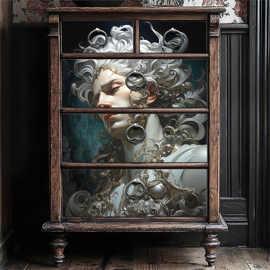 Vintage Jugendstil-Griechischer Gott Mythologische Seidenpapier