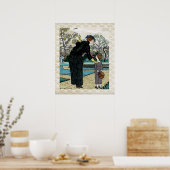 Vintage Jugendstil-Herbstvorführung Poster (Küche)