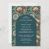 Vintage Jugendstil-Hochzeit Einladung (Vorderseite)